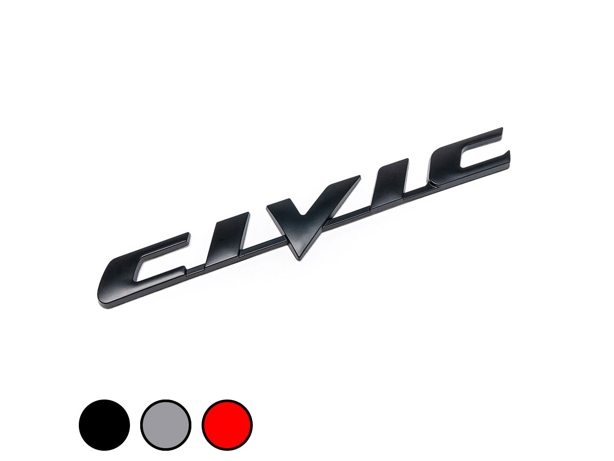 2012-2015 Honda Civic Si Coupe 2-Door Front Grille Trunk H Emblem Rear Badge | Silver